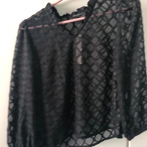 brand new black blouse sheer